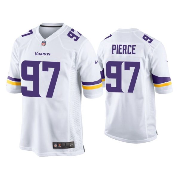 Michael Pierce Minnesota Vikings White Game Jersey