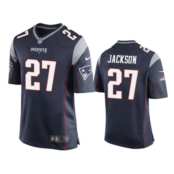 New England Patriots #27 Navy Men J.C. Jackson Game Jersey