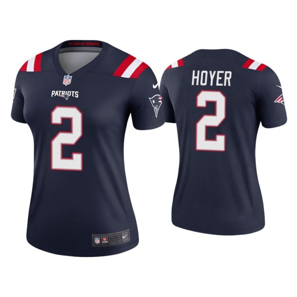 Women 2020 Brian Hoyer New England Patriots White Legend Jersey