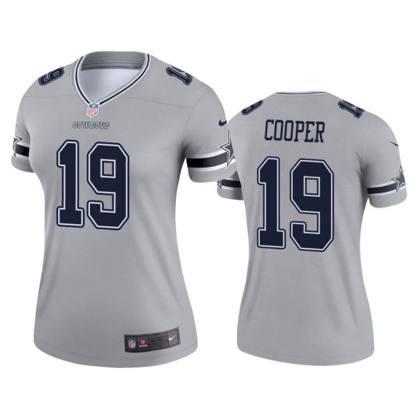 Women Amari Cooper Dallas Cowboys Silver Inverted Legend Jersey