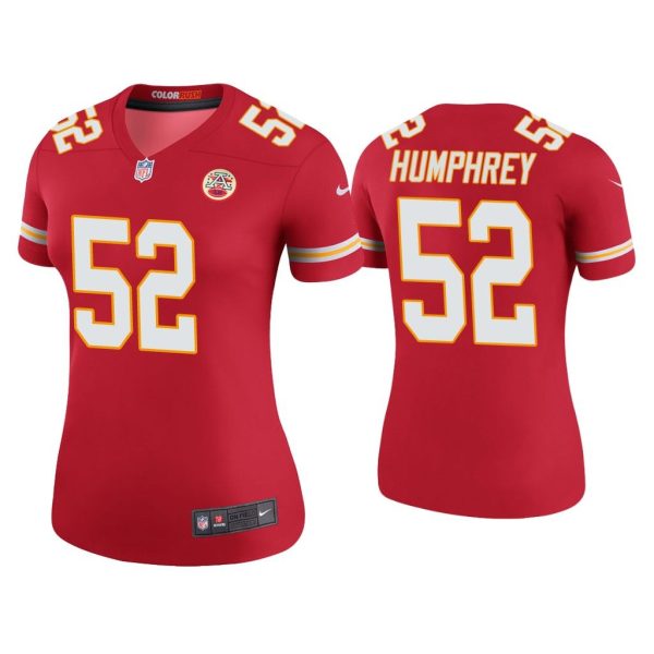 Women Color Rush Legend Creed Humphrey Kansas City Chiefs Red Jersey