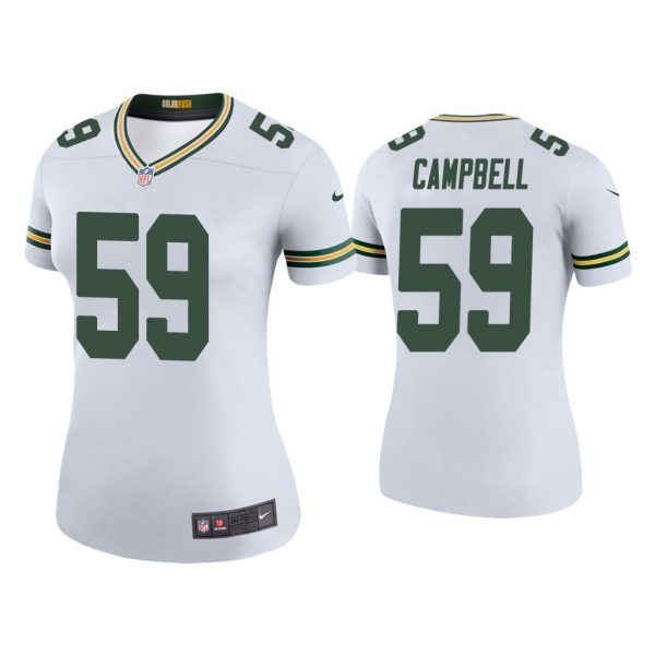 Women Color Rush Legend De'Vondre Campbell Green Bay Packers White Jersey