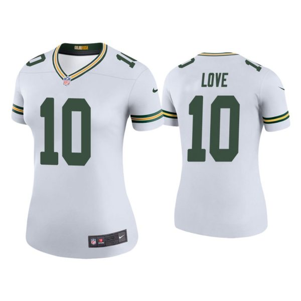 Women Color Rush Legend Jordan Love Green Bay Packers White Jersey
