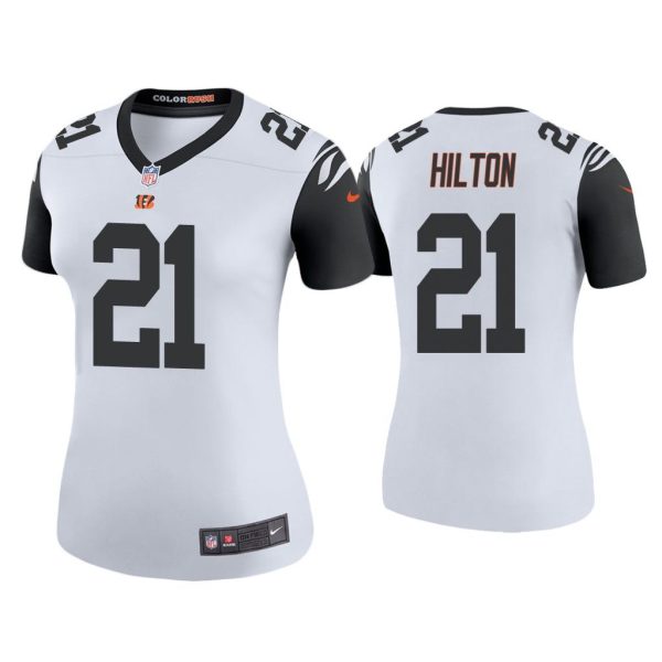 Women Color Rush Legend Mike Hilton Cincinnati Bengals White Jersey