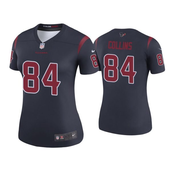 Women Color Rush Legend Nico Collins Houston Texans Navy Jersey