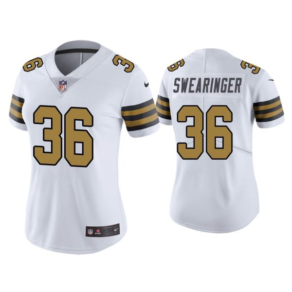 Women Color Rush Limited D.J. Swearinger New Orleans Saints White Jersey