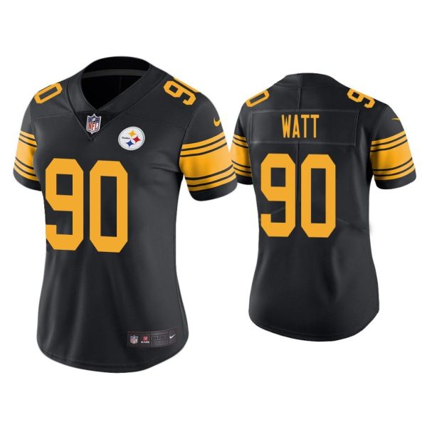 Women Color Rush Limited T.J. Watt Pittsburgh Steelers Black Jersey
