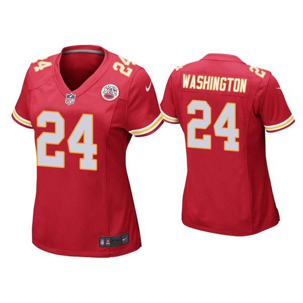 Women DeAndre Washington Kansas City Chiefs Red Game Jersey