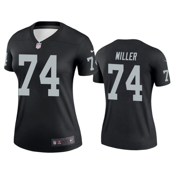 Women Kolton Miller #74 Oakland Raiders Black Legend Jersey