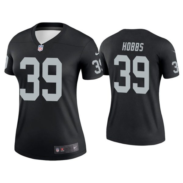 Women Nate Hobbs Las Vegas Raiders Black Legend Jersey