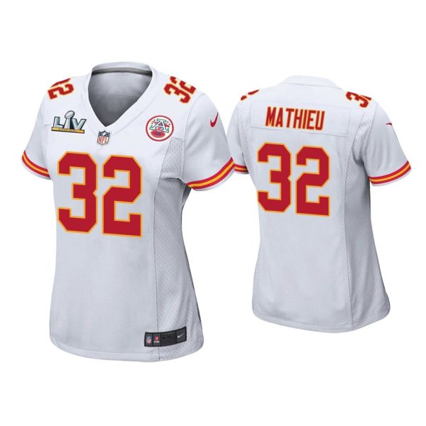 Women Tyrann Mathieu Kansas City Chiefs Super Bowl LV White Game Jersey