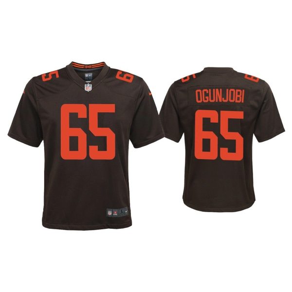 Youth 2020 Larry Ogunjobi Cleveland Browns Brown Alternate Game Jersey