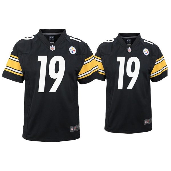 Youth JuJu Smith-Schuster Pittsburgh Steelers Black Game Jersey