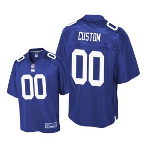 Youth New York Giants # Royal Custom Pro Line Jersey