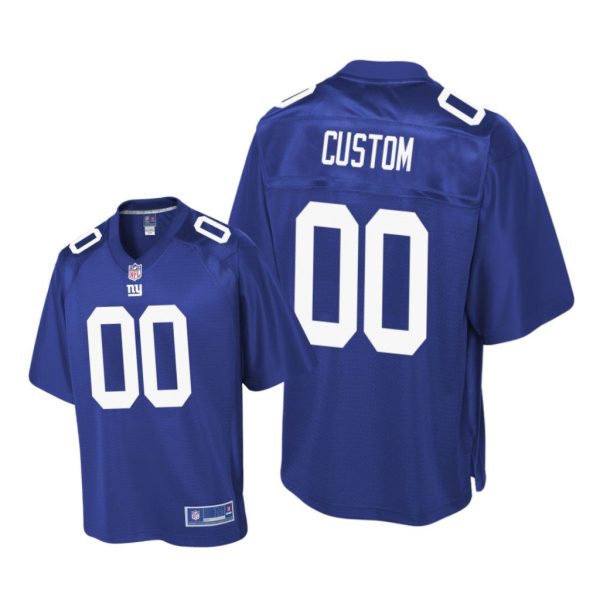 Youth New York Giants # Royal Custom Pro Line Jersey