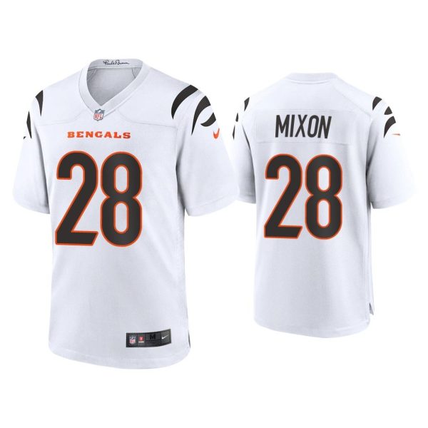 2021 Joe Mixon Cincinnati Bengals White Game Jersey