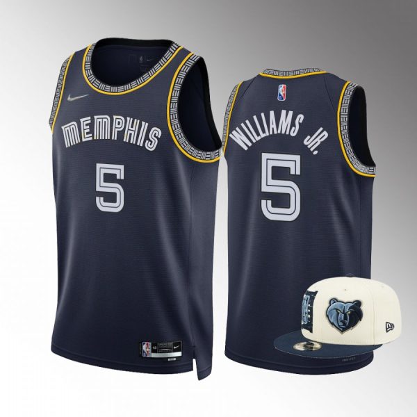 2022 NBA Draft Vince Williams Jr. Memphis Grizzlies Navy Jersey City Edition