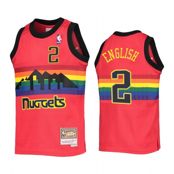 Alex English Denver Nuggets Youth Red Reload Jersey Throwback