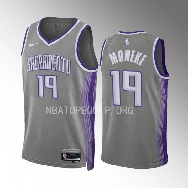Chima Moneke 2022-23 Sacramento Kings Grey #19 City Edition Jersey Swingman