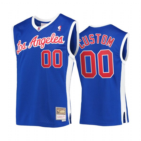 Custom #00 LA Clippers Hardwood Classics Jersey Royal