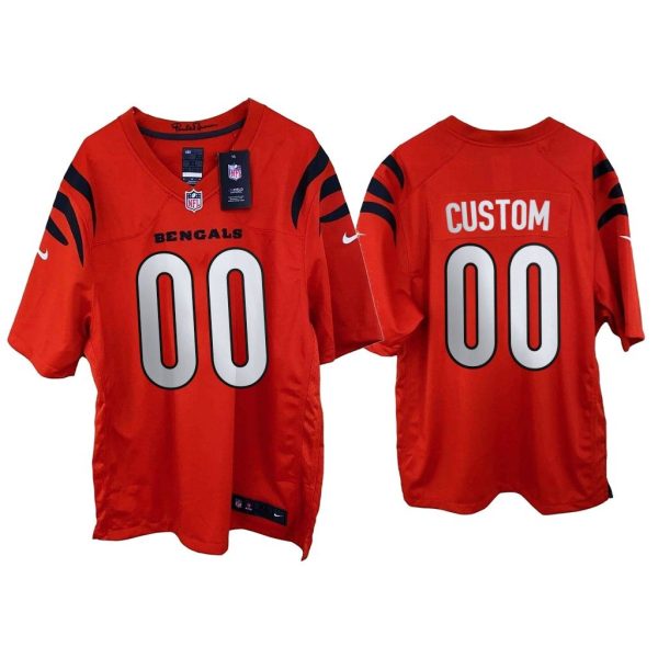 Custom Cincinnati Bengals Orange 2021 Game Jersey