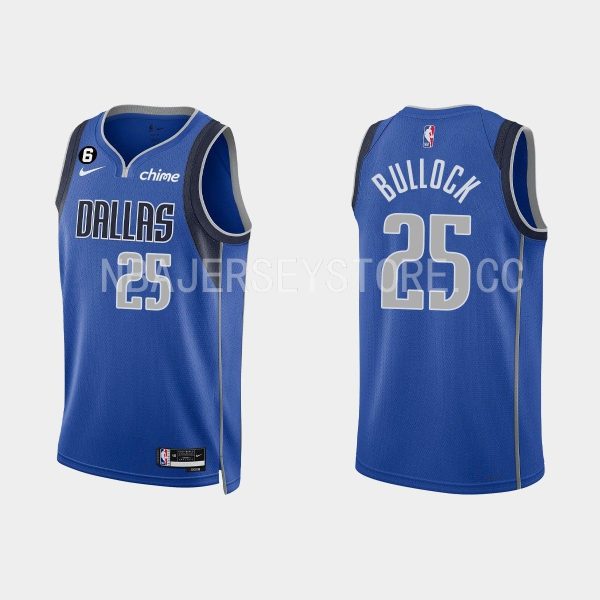 Dallas Mavericks #25 Reggie Bullock Icon Edition Royal 2022-23 Jersey