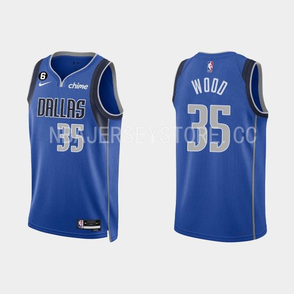 Dallas Mavericks #35 Christian Wood Icon Edition Royal 2022-23 Jersey