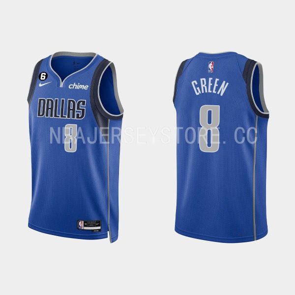 Dallas Mavericks #8 Josh Green Icon Edition Royal 2022-23 Jersey