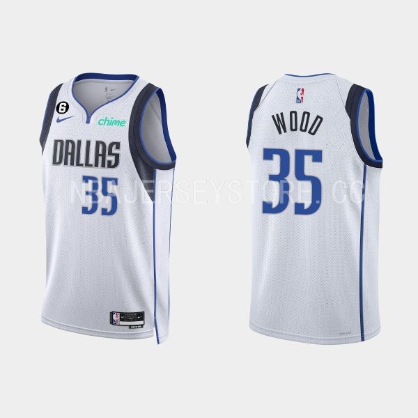 Dallas Mavericks Christian Wood #35 2022-23 Association Edition White Jersey Swingman