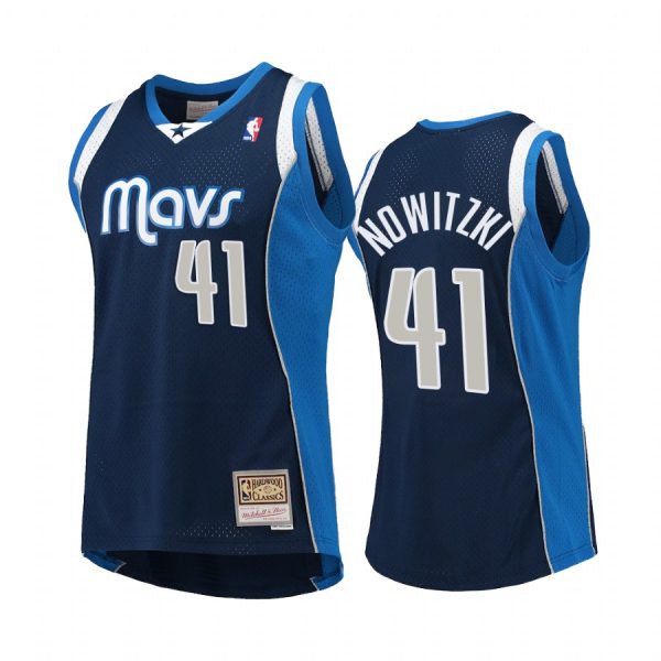 Dallas Mavericks Dirk Nowitzki 2011 Western Conference Champion #41 Navy Throwback Jersey