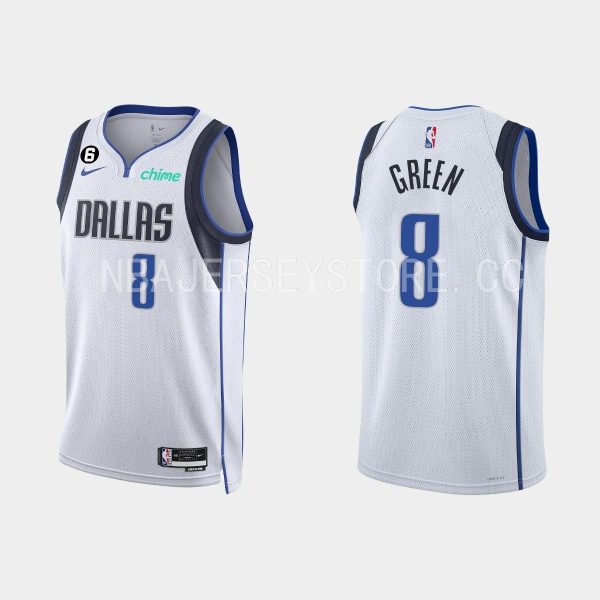 Dallas Mavericks Josh Green #8 2022-23 Association Edition White Jersey Swingman