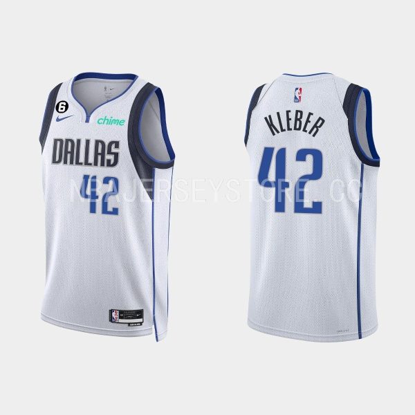 Dallas Mavericks Maxi Kleber #42 2022-23 Association Edition White Jersey Swingman