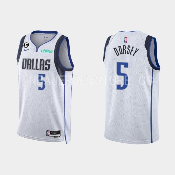 Dallas Mavericks Tyler Dorsey #2 2022-23 Association Edition White Jersey Swingman