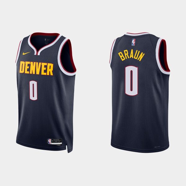 Denver Nuggets #0 Christian Braun Icon Edition Navy 2022-23 Jersey