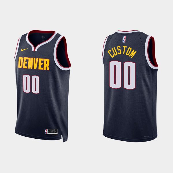 Denver Nuggets #00 Custom Icon Edition Navy 2022-23 Jersey