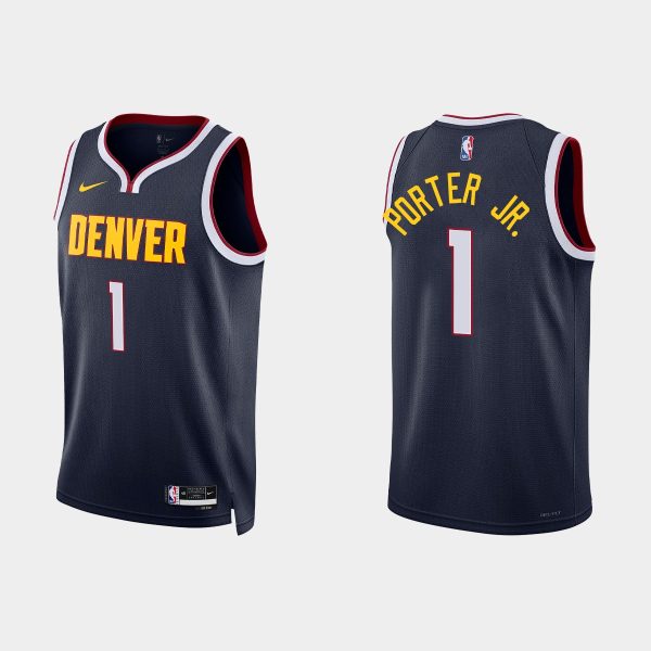 Denver Nuggets #1 Michael Porter Jr. Icon Edition Navy 2022-23 Jersey
