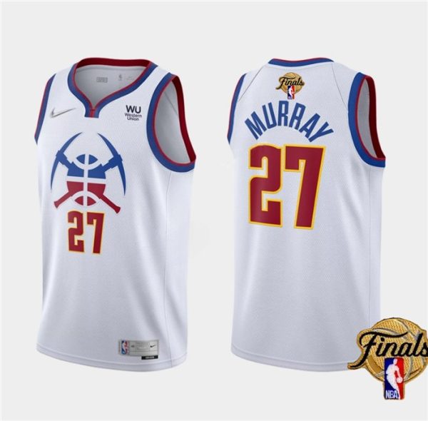 Denver Nuggets #27 Jamal Murray White 2023 Finals Earned Edition Stitched Basketball Jersey