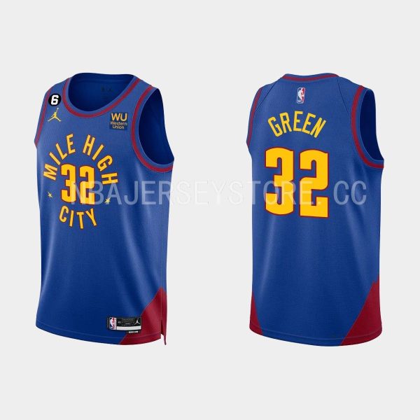 Denver Nuggets Jeff Green #32 Royal Blue 2022-23 Statement Edition Jersey