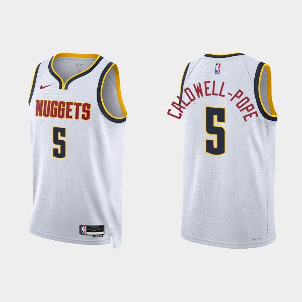 Denver Nuggets Kentavious Caldwell-Pope #5 2022-23 Association Edition White Jersey Swingman