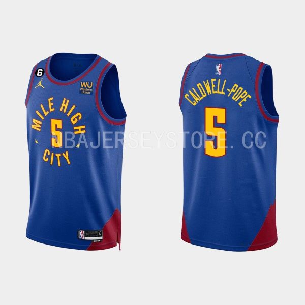 Denver Nuggets Kentavious Caldwell-Pope #5 Royal Blue 2022-23 Statement Edition Jersey