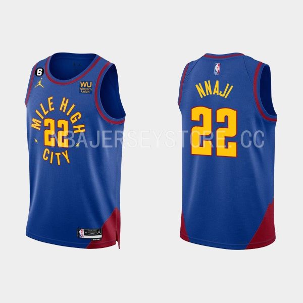 Denver Nuggets Zeke Nnaji #22 Royal Blue 2022-23 Statement Edition Jersey