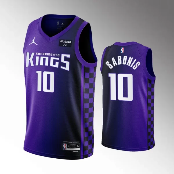 Domantas Sabonis #10 Swingman Sacramento Kings 2023-24 Statement Edition Jersey - Purple