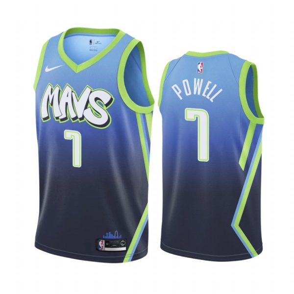 Dwight Powell Dallas Mavericks 2019-20 Blue City Edition Jersey