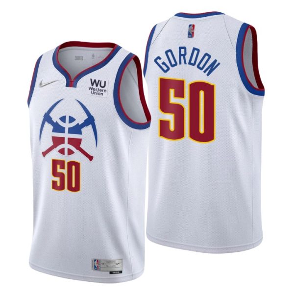 Earned Edition #50 Aaron Gordon Swingman White Denver Nuggets Jersey