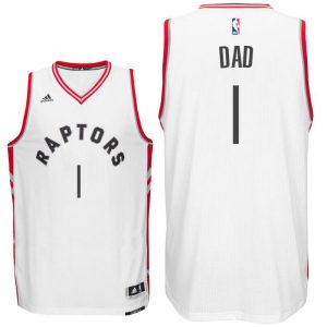 Father Day Gift-Philadelphia 76ers #1 Dad Logo White Home Swingman Jersey