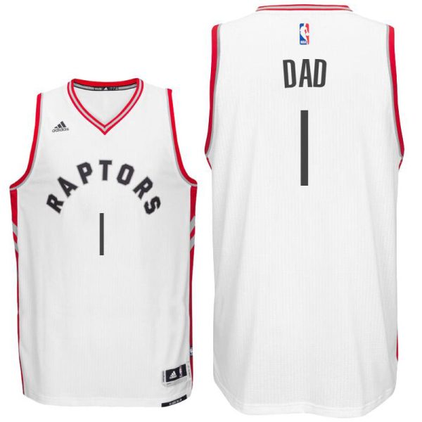 Father Day Gift-Philadelphia 76ers #1 Dad Logo White Home Swingman Jersey