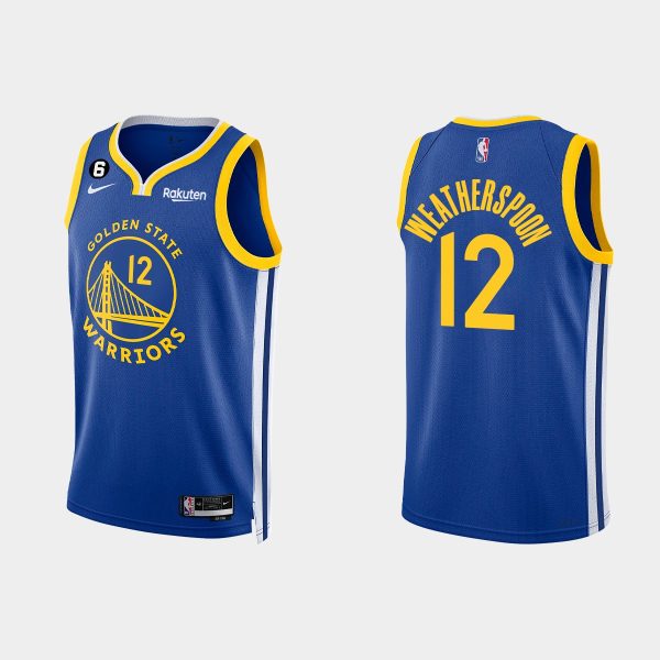 Golden State Warriors #12 Quinndary Weatherspoon Icon Edition Royal 2022-23 Jersey