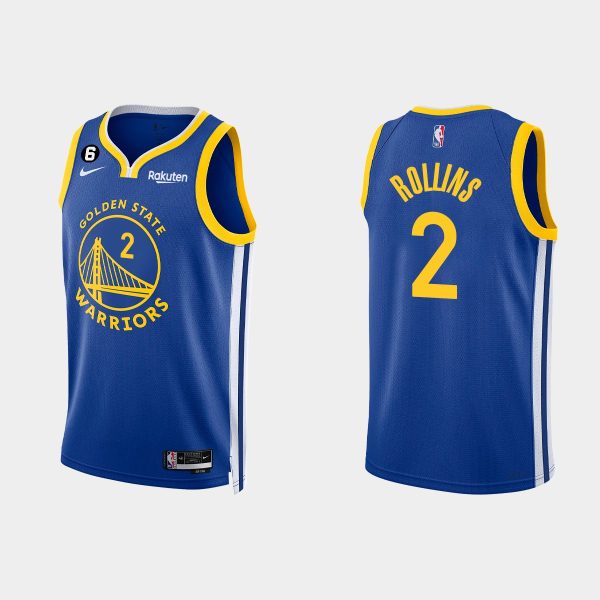 Golden State Warriors #2 Ryan Rollins Icon Edition Royal 2022-23 Jersey