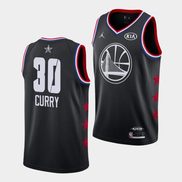 Golden State Warriors #30 Stephen Curry Black 2019 All-Star Finished Game Jersey