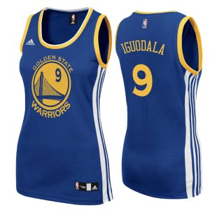 Golden State Warriors #9 Andre Iguodala Women Road Blue Jersey